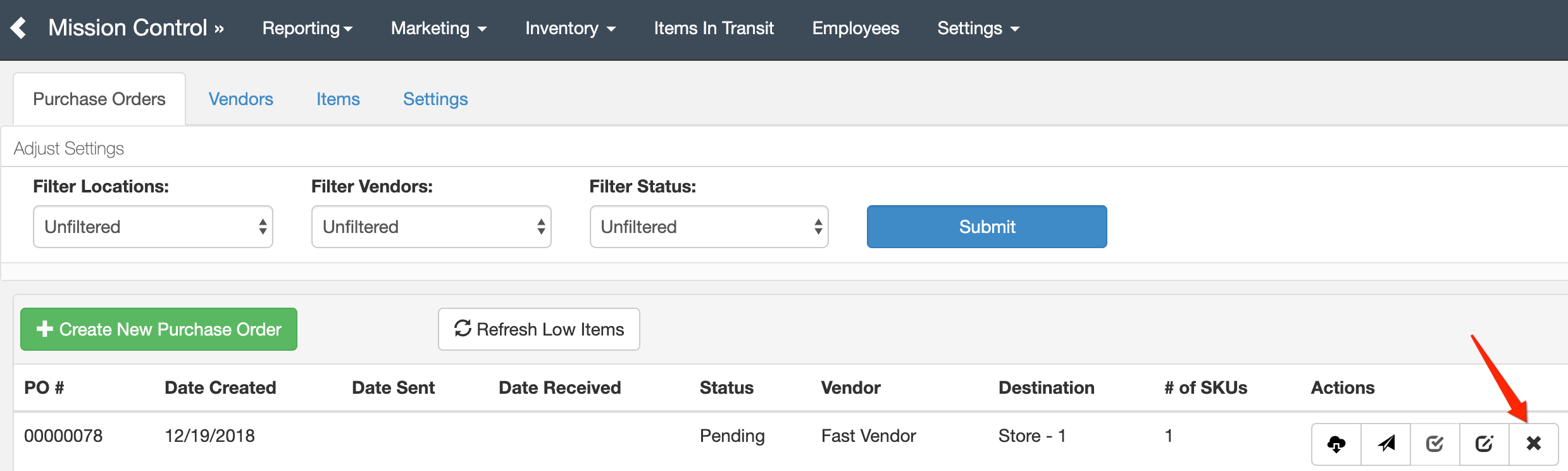 How do I cancel a purchase order that has not yet been sent? – Abreeze